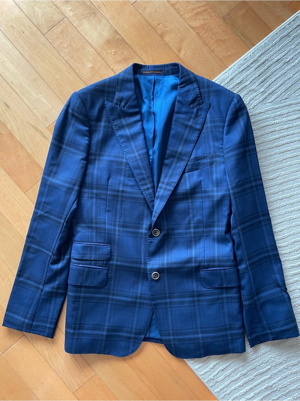 J. Hilburn Vitale Barberis Canonico Sportcoat Blazer Mens 41R Plaid Wool